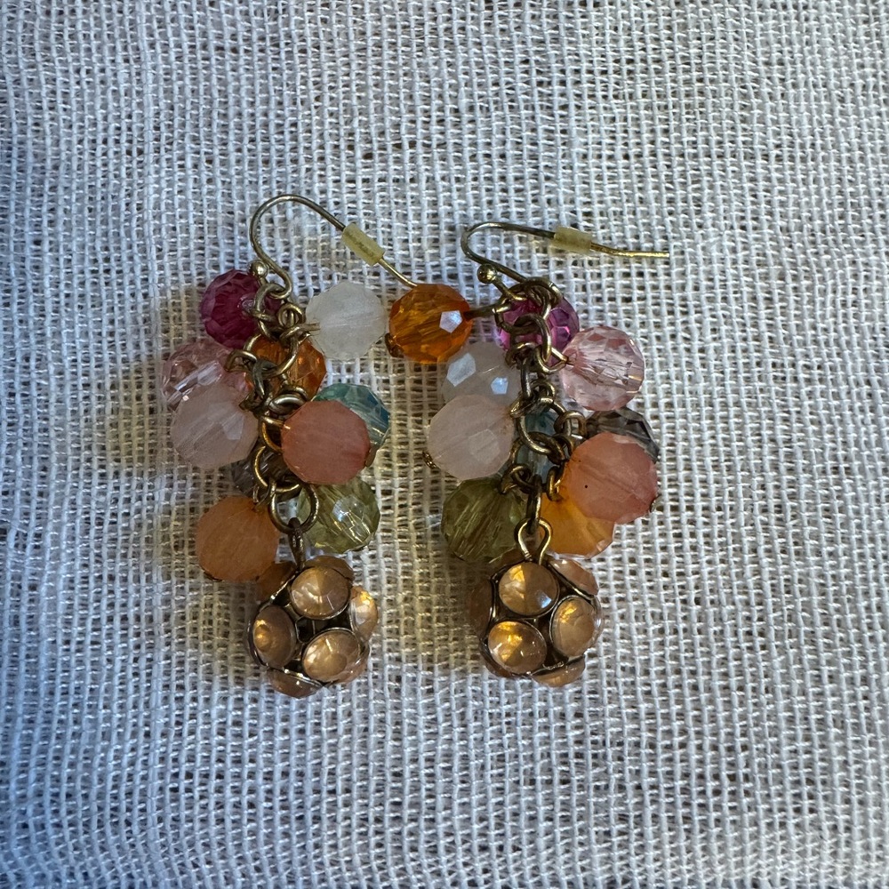 Multicolor Beaded Dangle Earrings